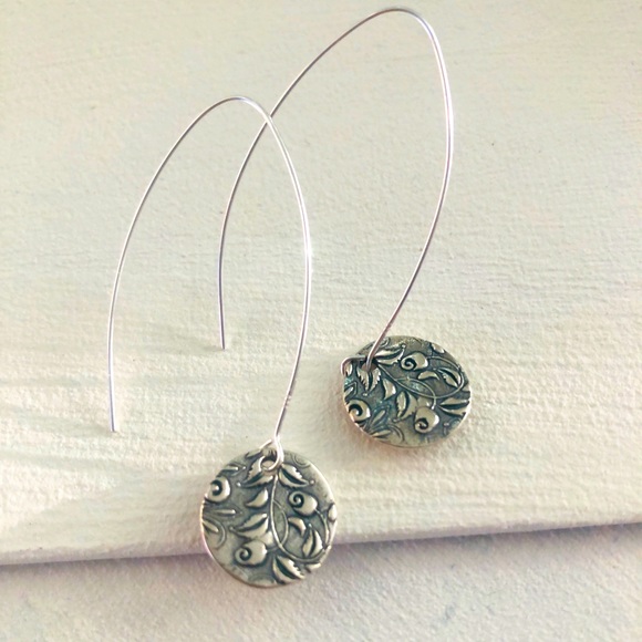 COPY - COPY - Handcrafted Floral Sterling Silver Earrings - Picture 1 of 8